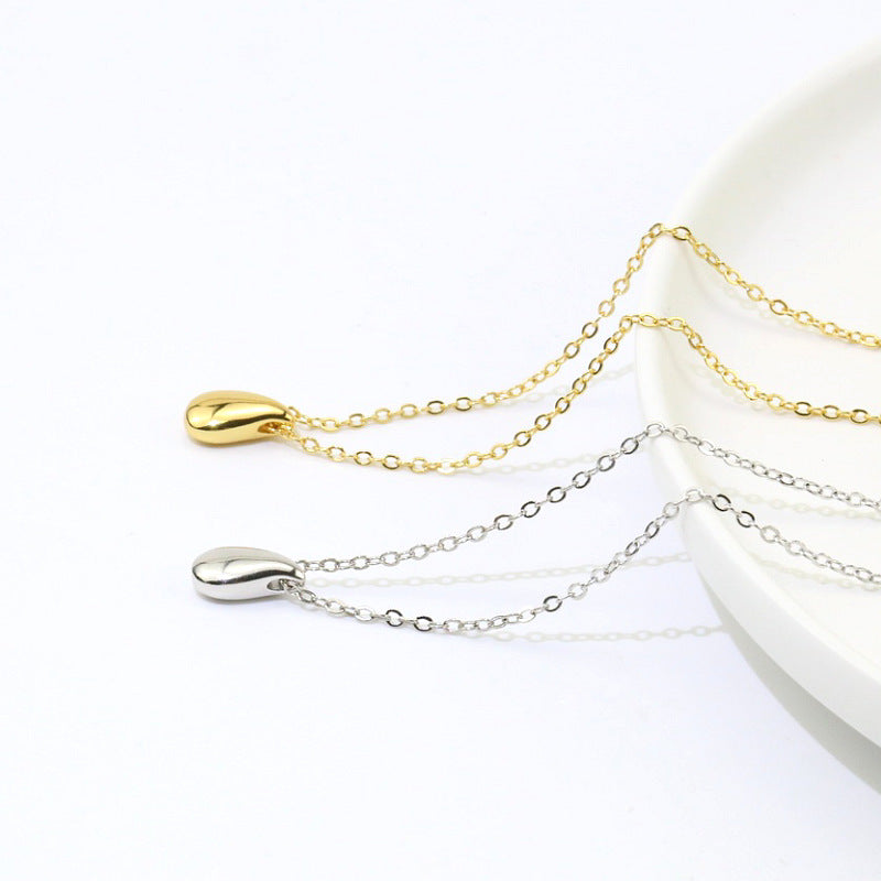 Colliers de clavicule en forme de goutte d'eau, Style coréen Simple et gracieux, tendance