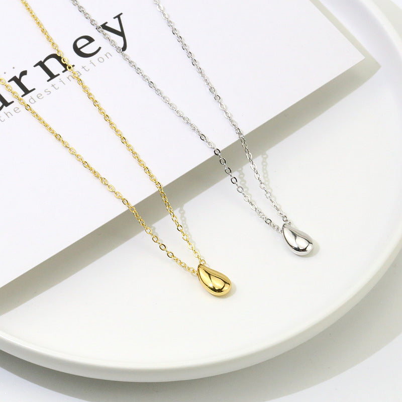 Colliers de clavicule en forme de goutte d'eau, Style coréen Simple et gracieux, tendance