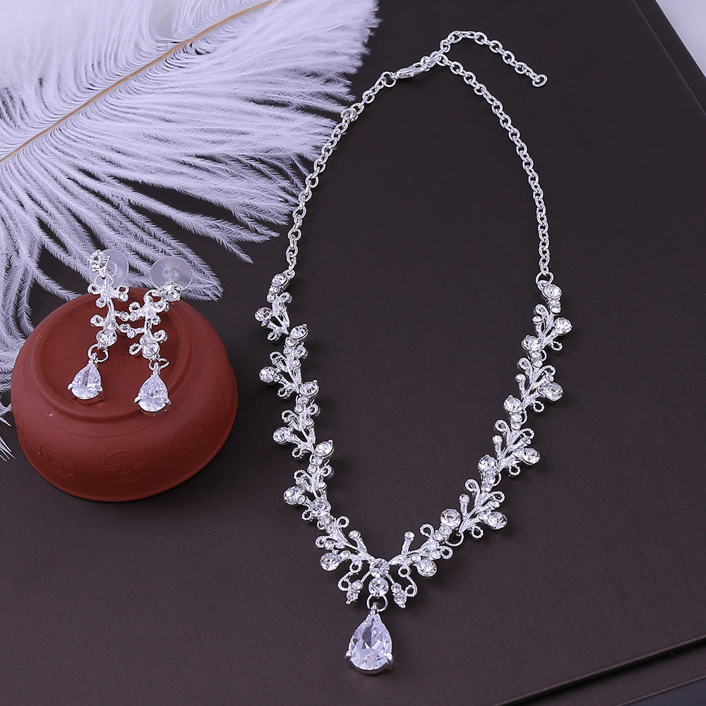 Colliers de couronne de mariage coréens en strass et Zircon, ornement de mariée