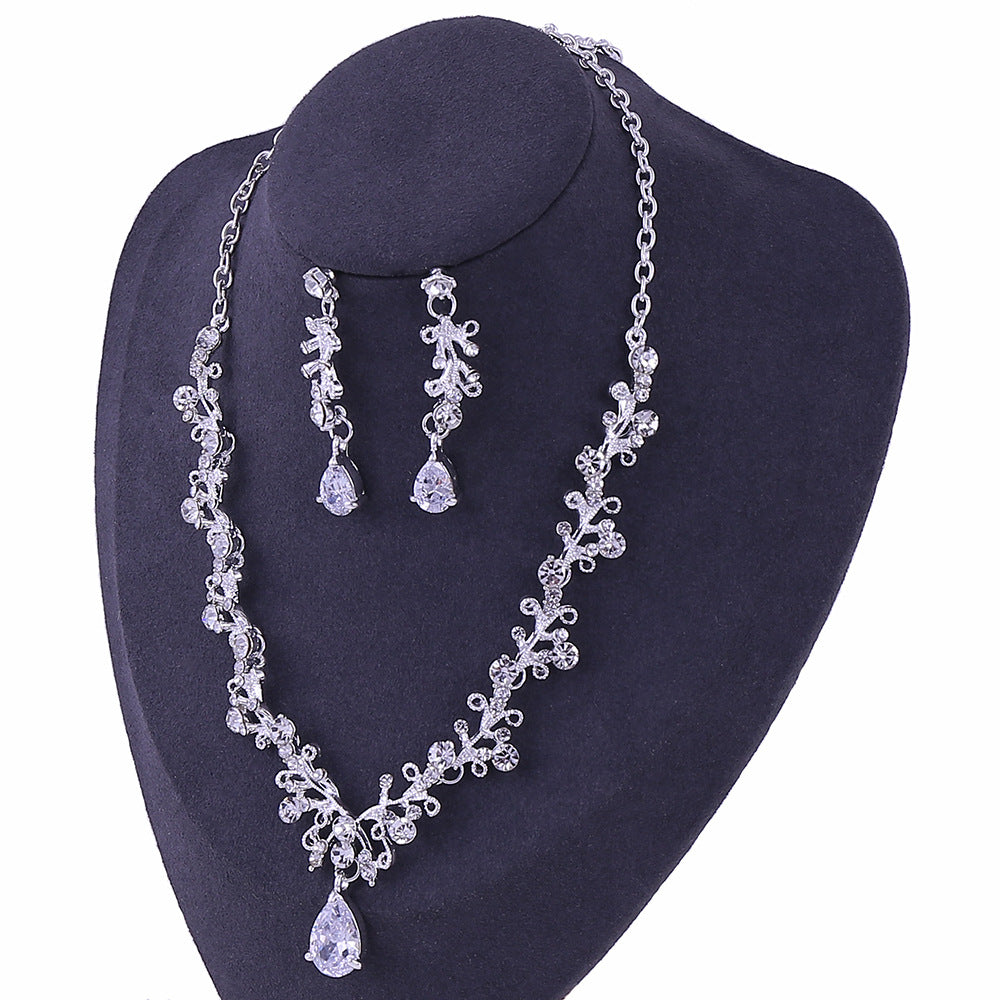 Colliers de couronne de mariage coréens en strass et Zircon, ornement de mariée