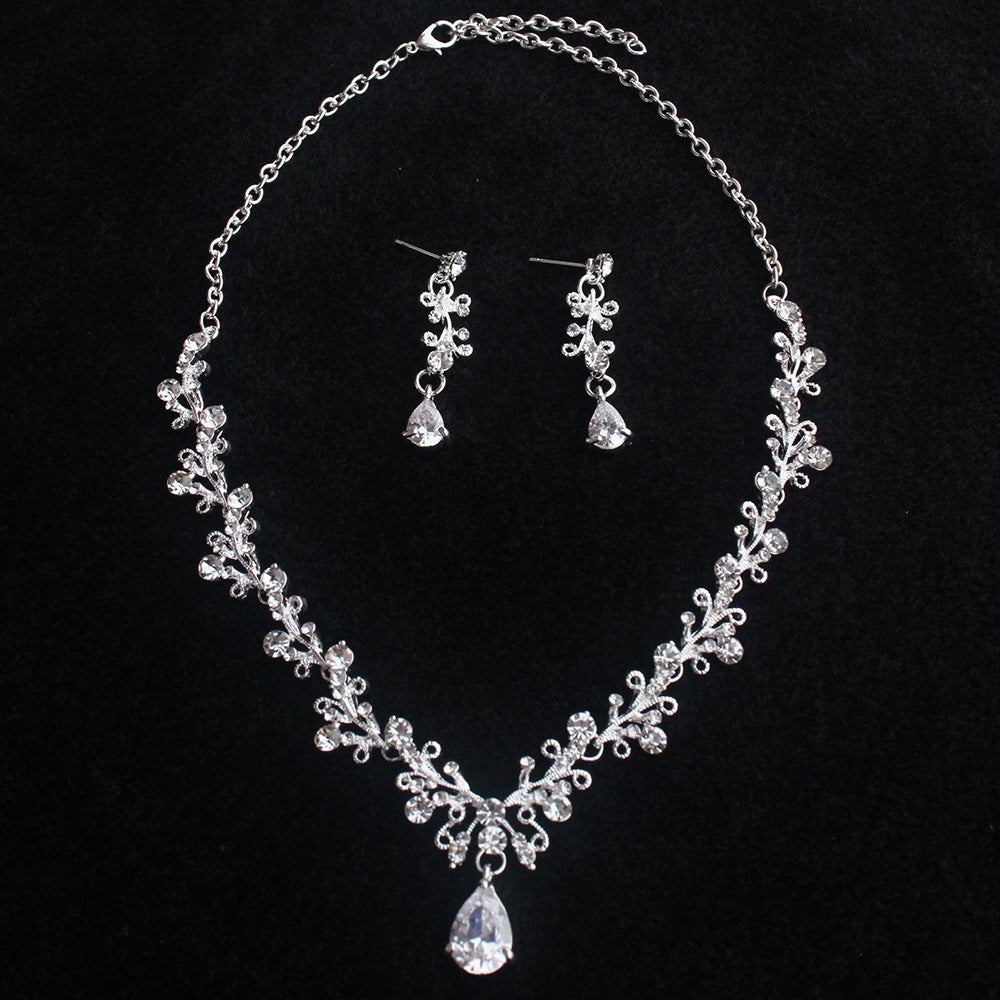 Colliers de couronne de mariage coréens en strass et Zircon, ornement de mariée