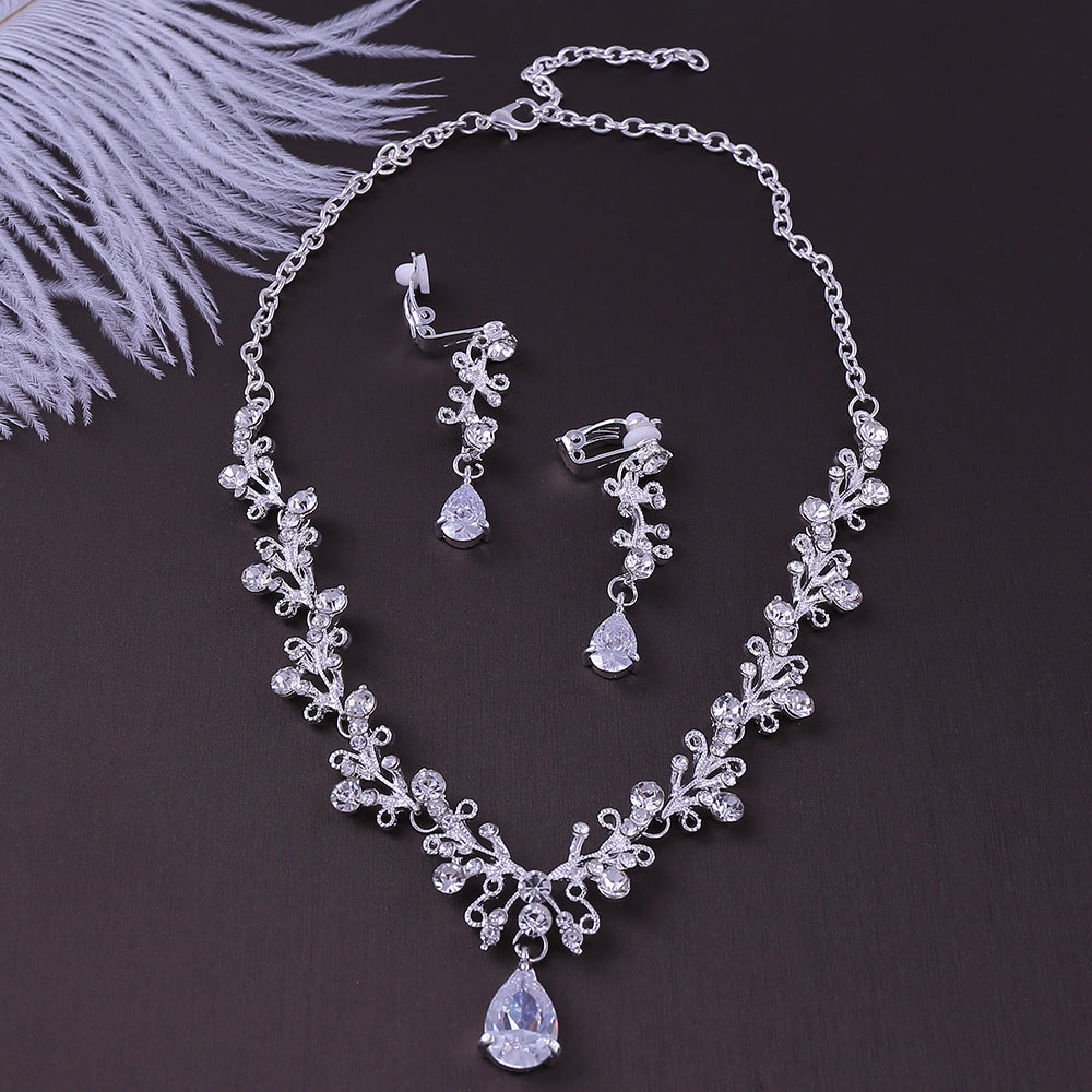 Colliers de couronne de mariage coréens en strass et Zircon, ornement de mariée