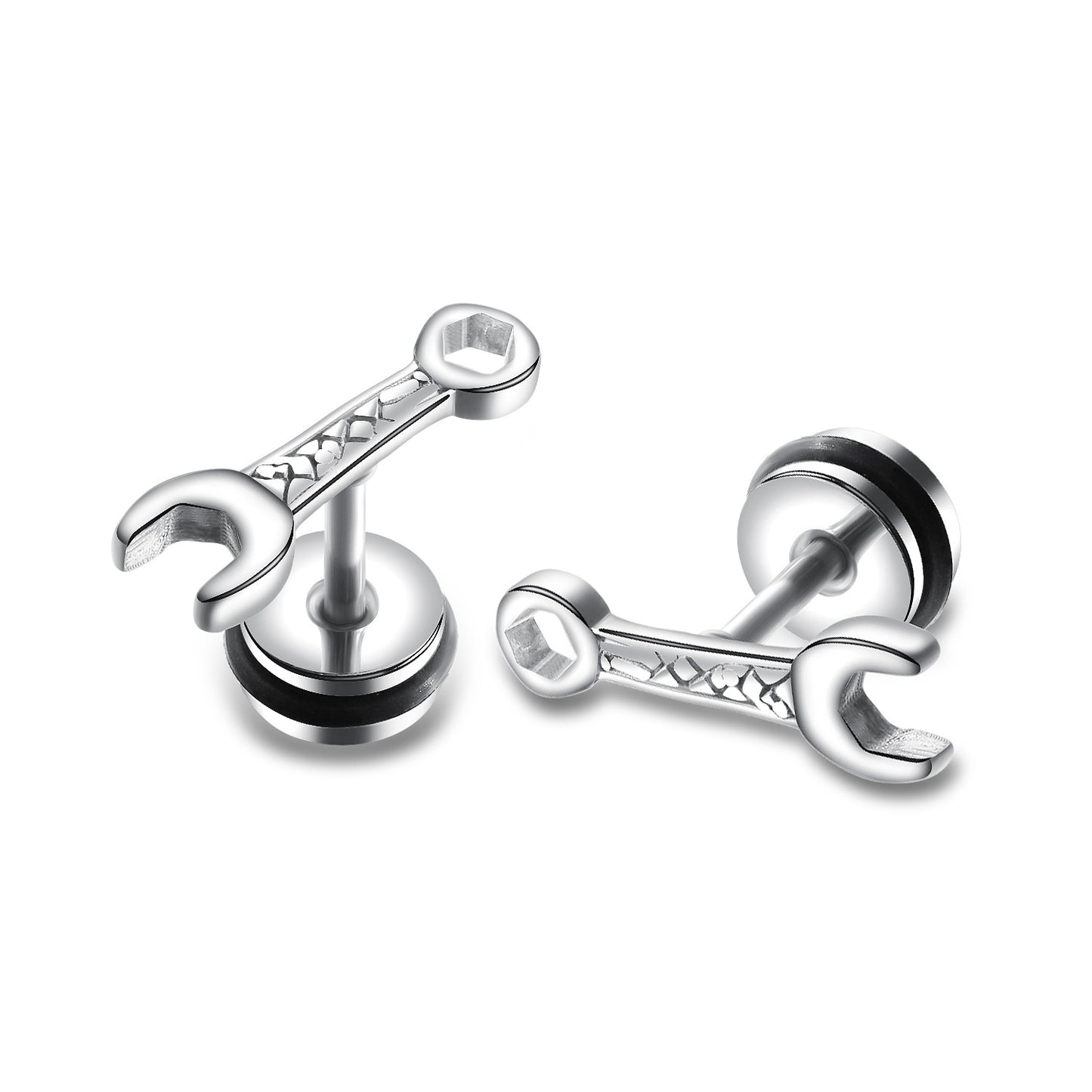 Men's Casting Wrench Ear Titanium Steel Nightclub Hip Earrings