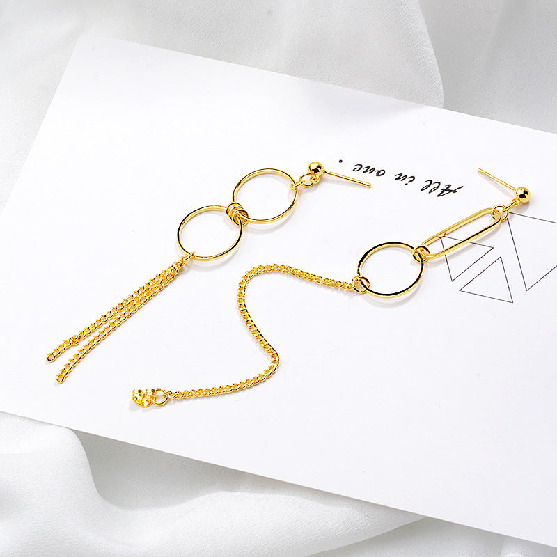 Damen & Herren Kette Punk Hip Hop Hipster plattiert weniger Ohrringe