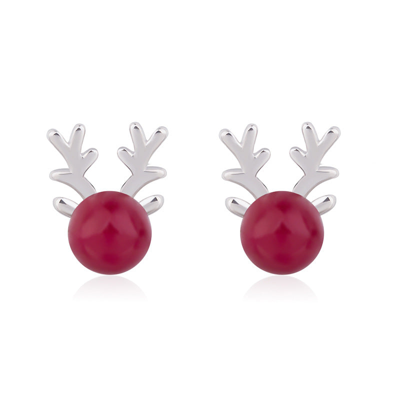 Women's Korean Style Mori Artistic Elk Pomegranate Earrings