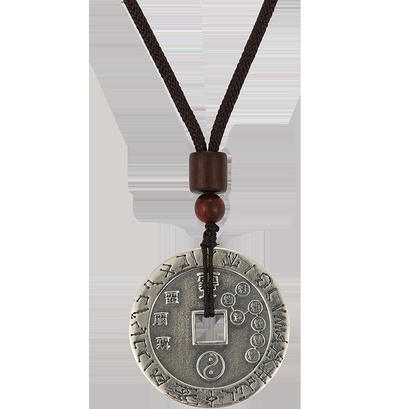 Pendentif plaque ronde Dipper pour hommes, colliers Vintage Mountain Ghost
