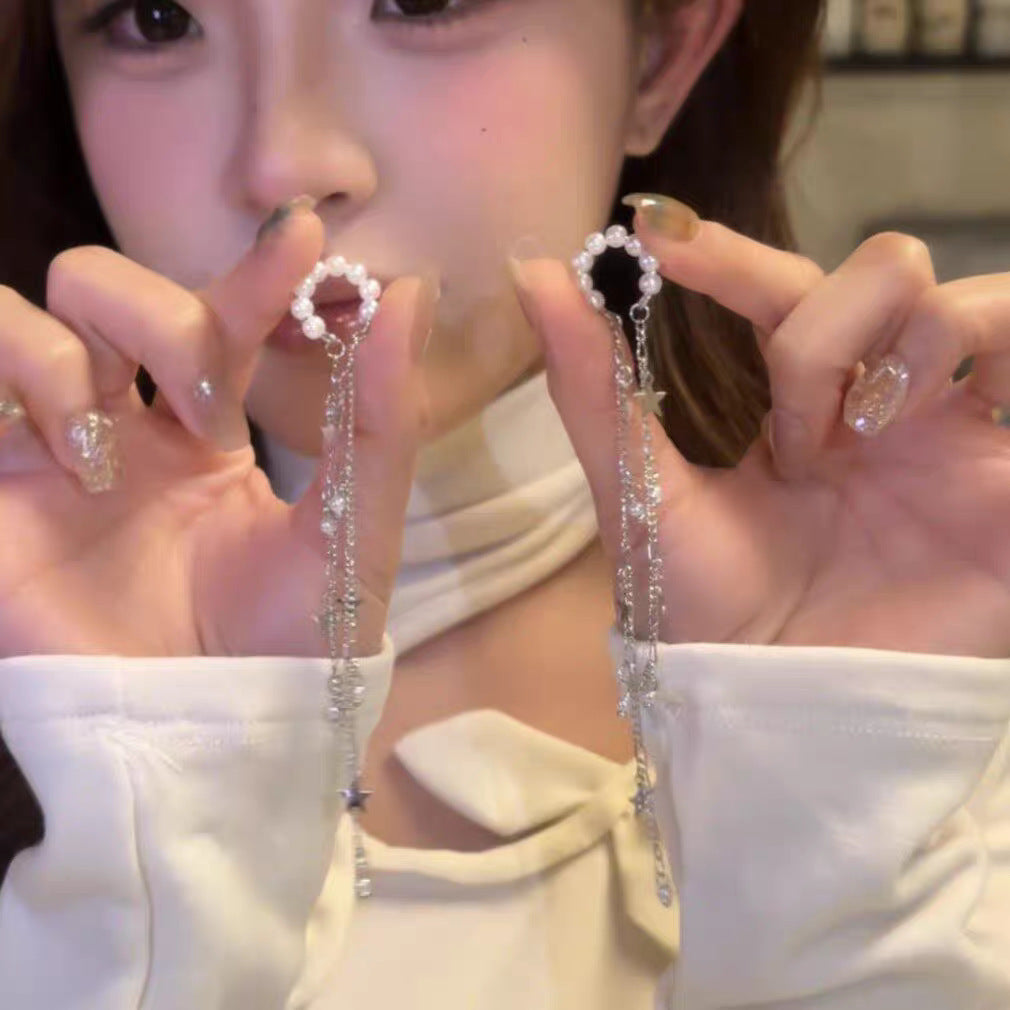 Pearl Tassel Without Pierced Ears Female Ear Clip