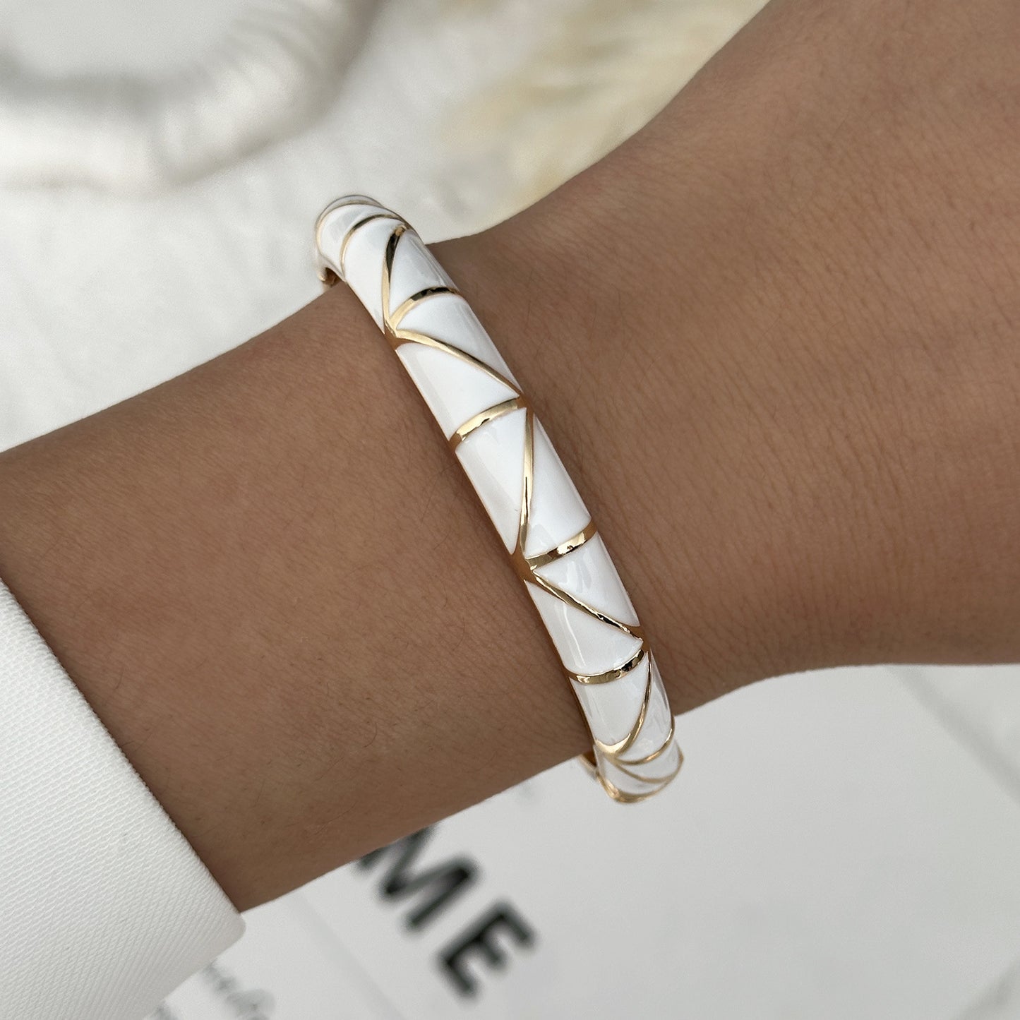 Women's Retro Enamel Alloy Bamboo Exaggerated Personalized Bracelets