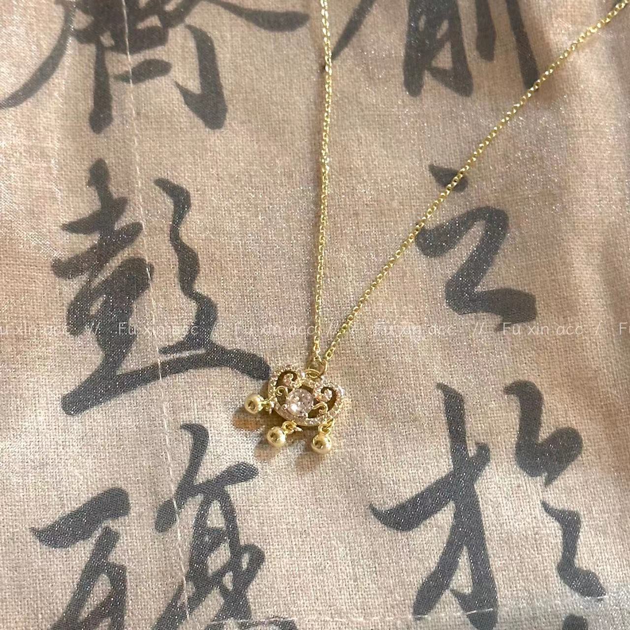 Women's Zircon Safety Lock Chinese Special Interest Light Luxury Necklaces