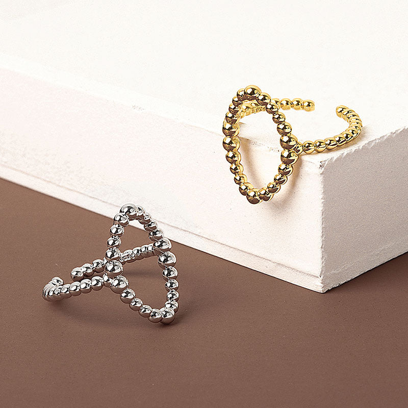 Fashion Hollow Oval Beans Female Tide Rings