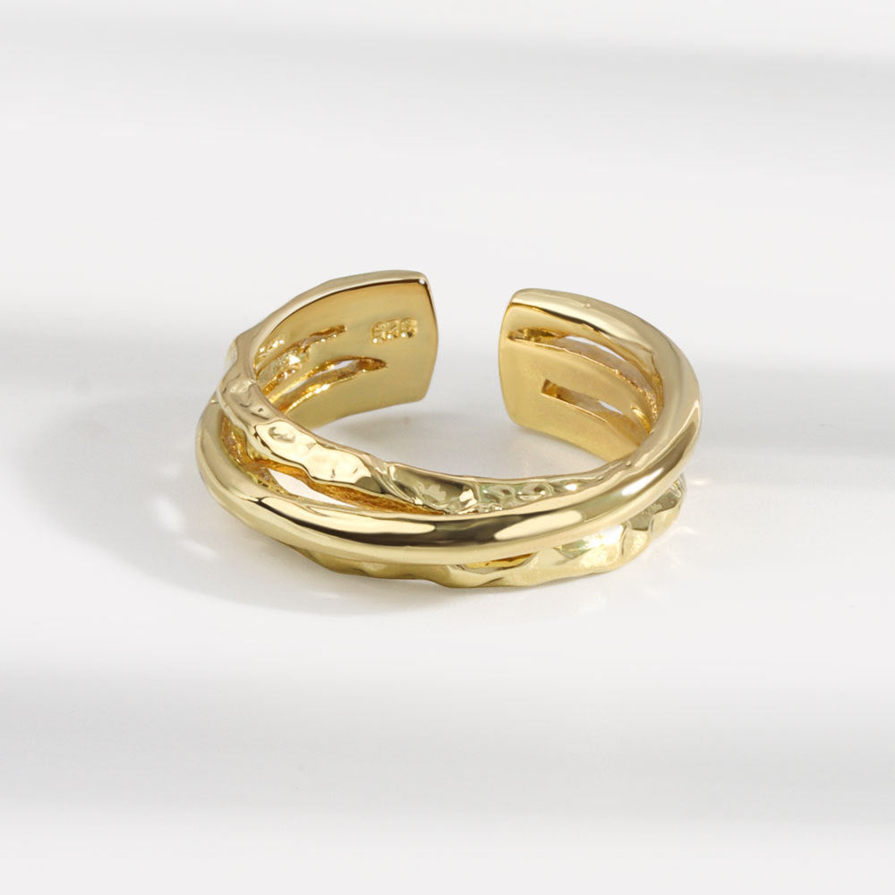 Exaggerated Irregular Line Female Fashion Net Rings