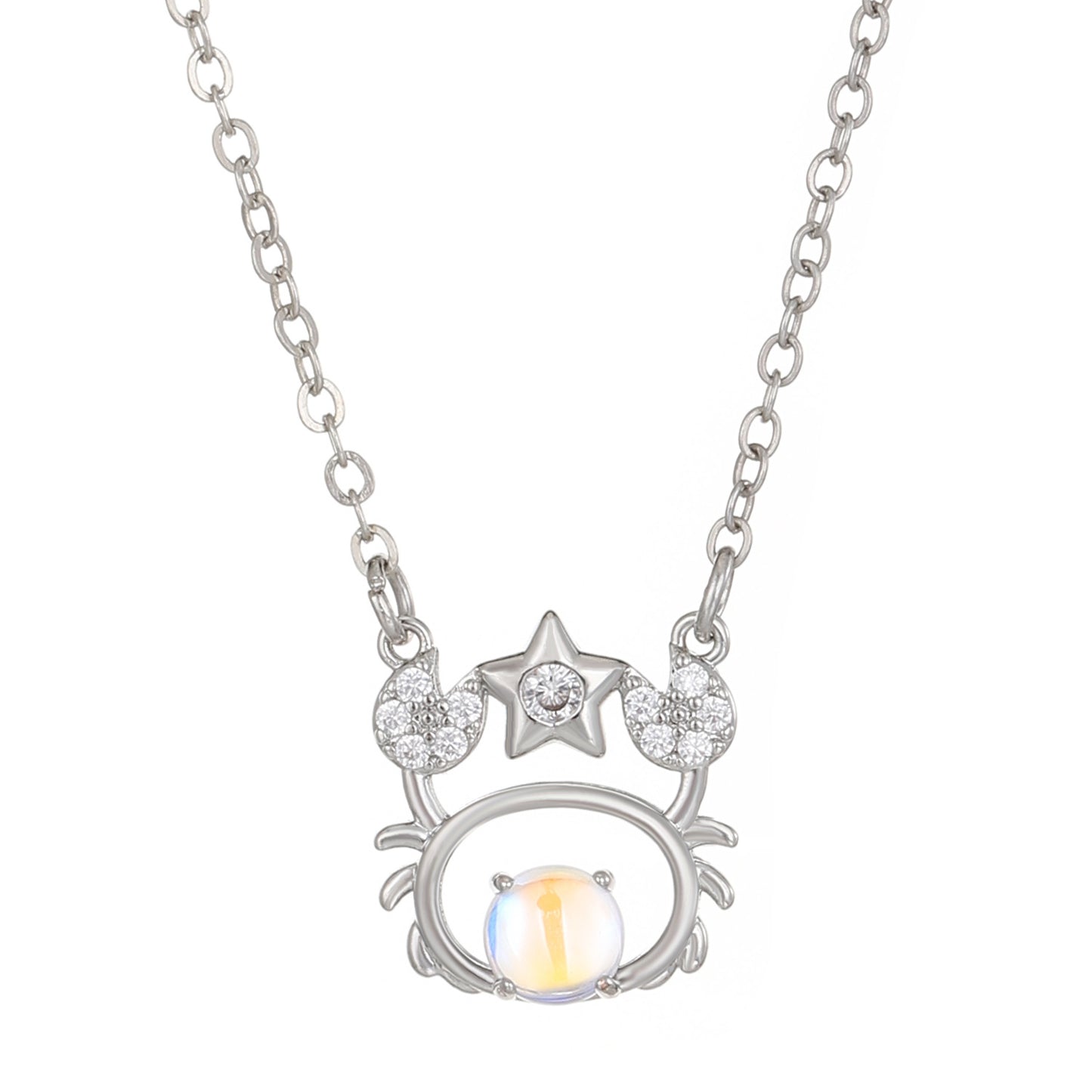 Colliers cloutés de diamants en cuivre de personnalité gracieuse féminine