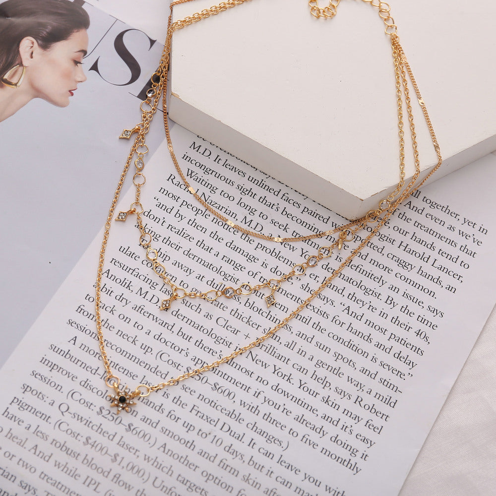 Women's Popular Fashion Pendant Eight Awn Star Necklaces
