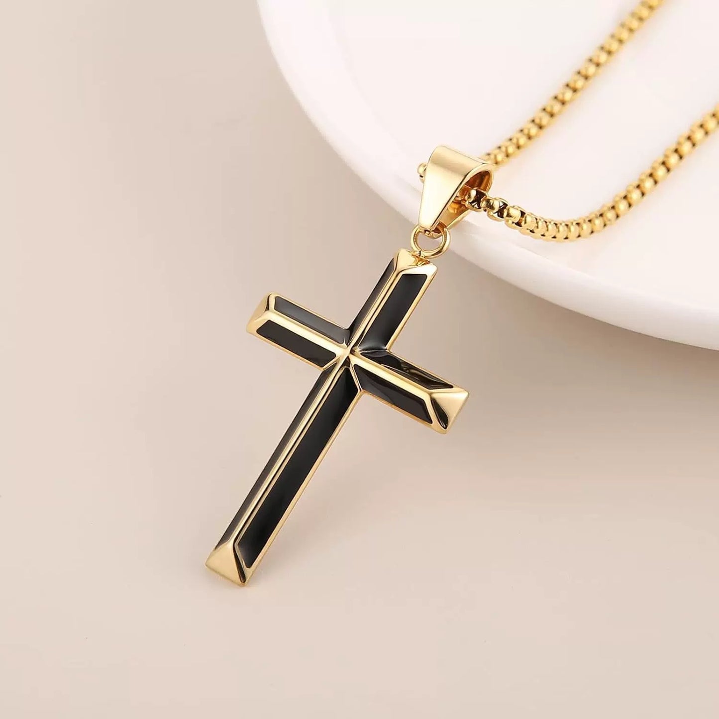 Women's & Men's Simple Cold Two-color Cross Punk Hip Hop Pendants