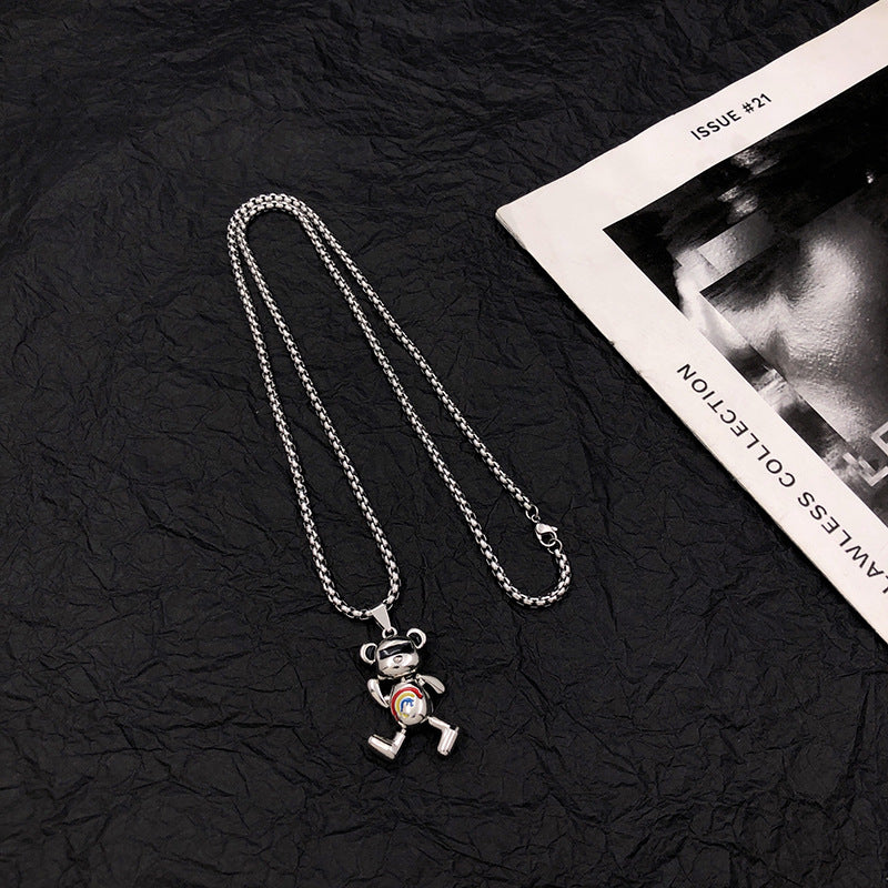 Bär männliche und weibliche Persönlichkeit Hip Hop Halsketten