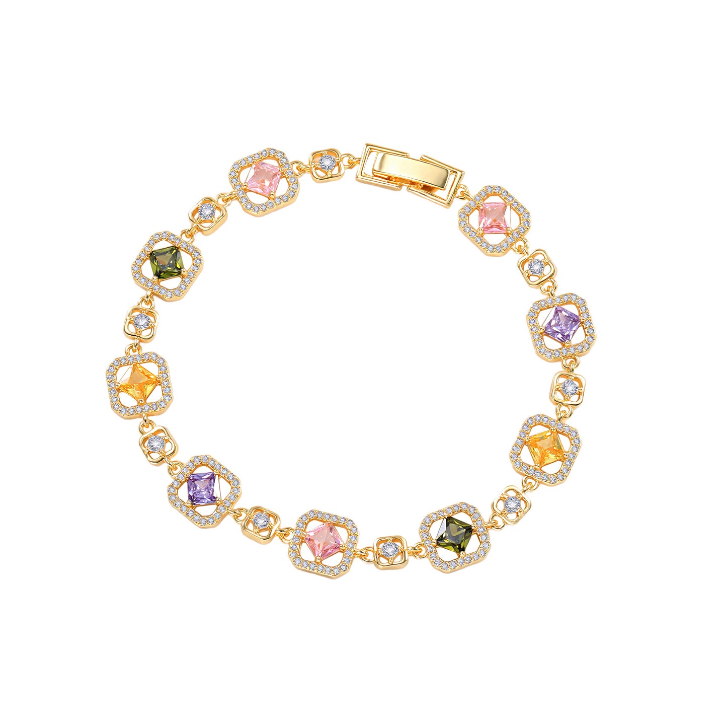 Super Flash Color Zircon Light Luxury Temperament High Bracelets