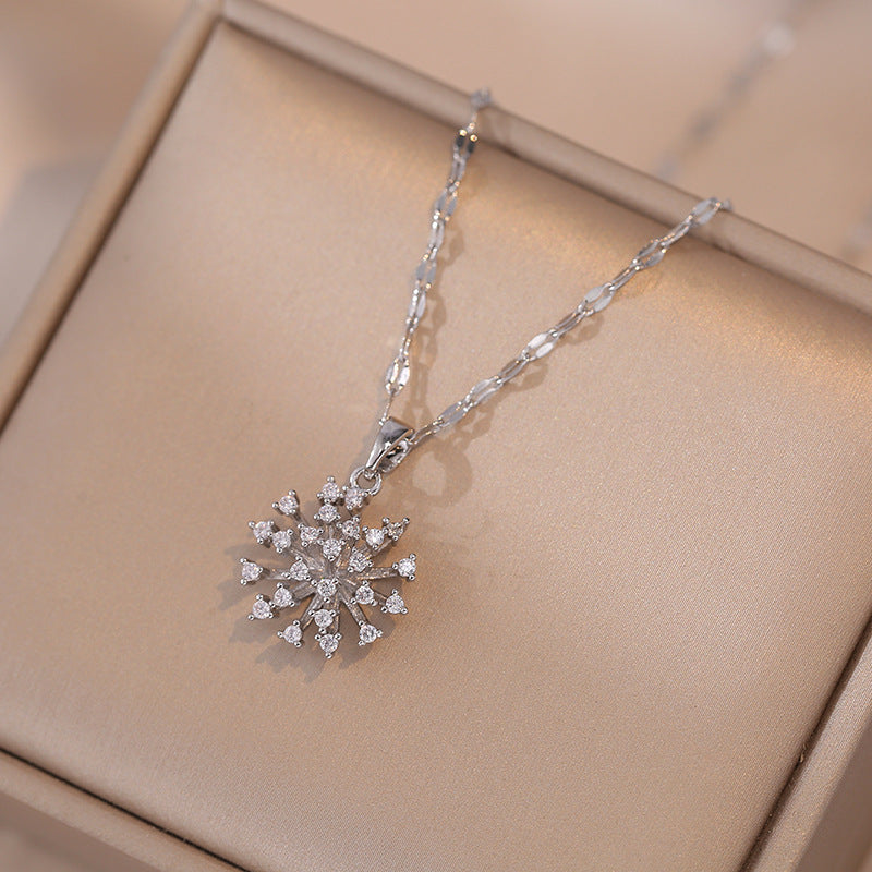 Female Korean Style Design Geometric Fireworks Necklaces