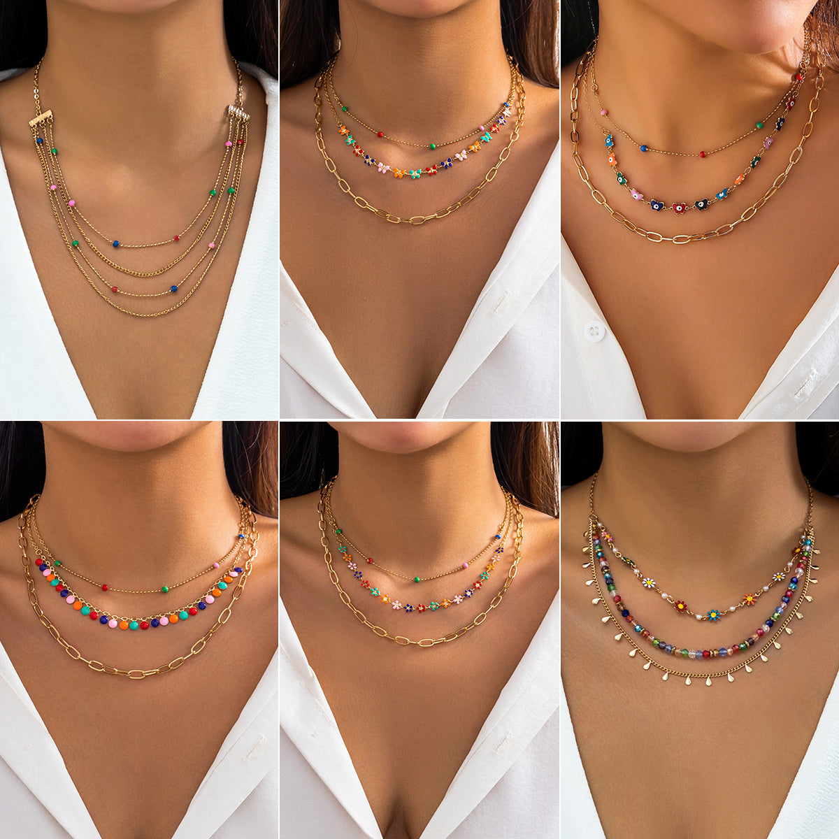 Oil Butterfly Eye Clavicle Chain Female Niche Necklaces