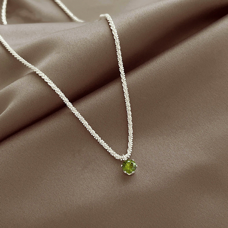 Women's Emerald For Trendy Light Luxury Minority High-grade Necklaces