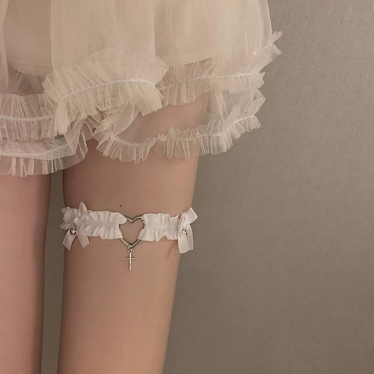 Colliers de clavicule en dentelle pour femmes, ornement de cuisse, tour de cou