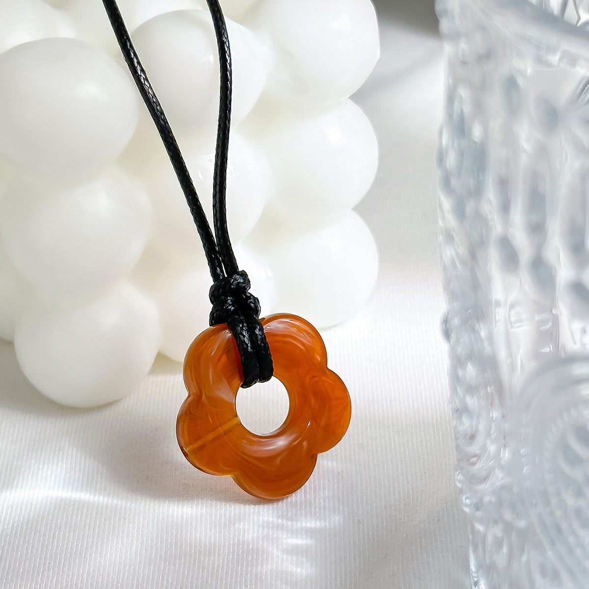 Colliers de ligne de cire de fleur de conception de niche de style