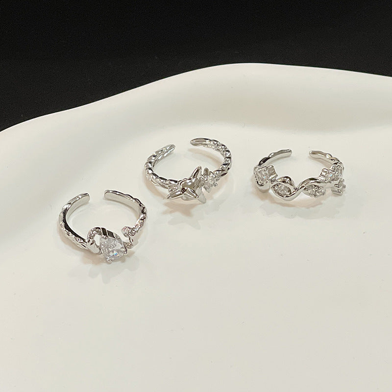 Women's High-grade Cold Style Personalized Zircon Fashion Rings