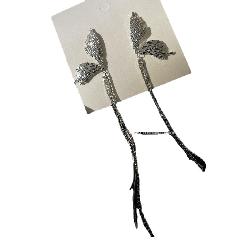 Tassel No Pierced Long High Profile Niche Design Earrings