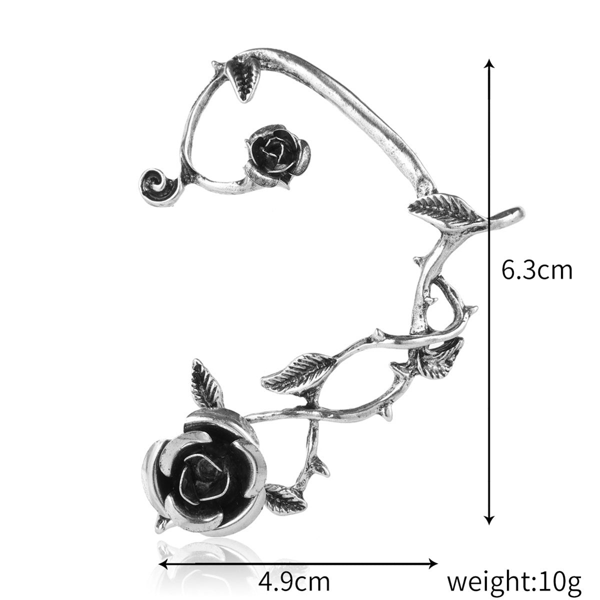 Metallic Dark Goth Devil Fairy Wings Earrings