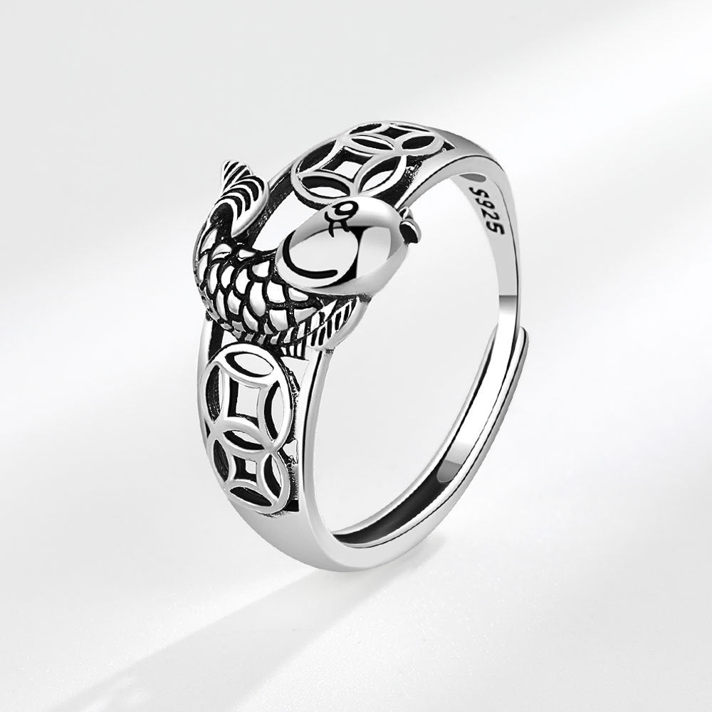 Niche Open Female Fancy Carp Forefinger Unique Rings