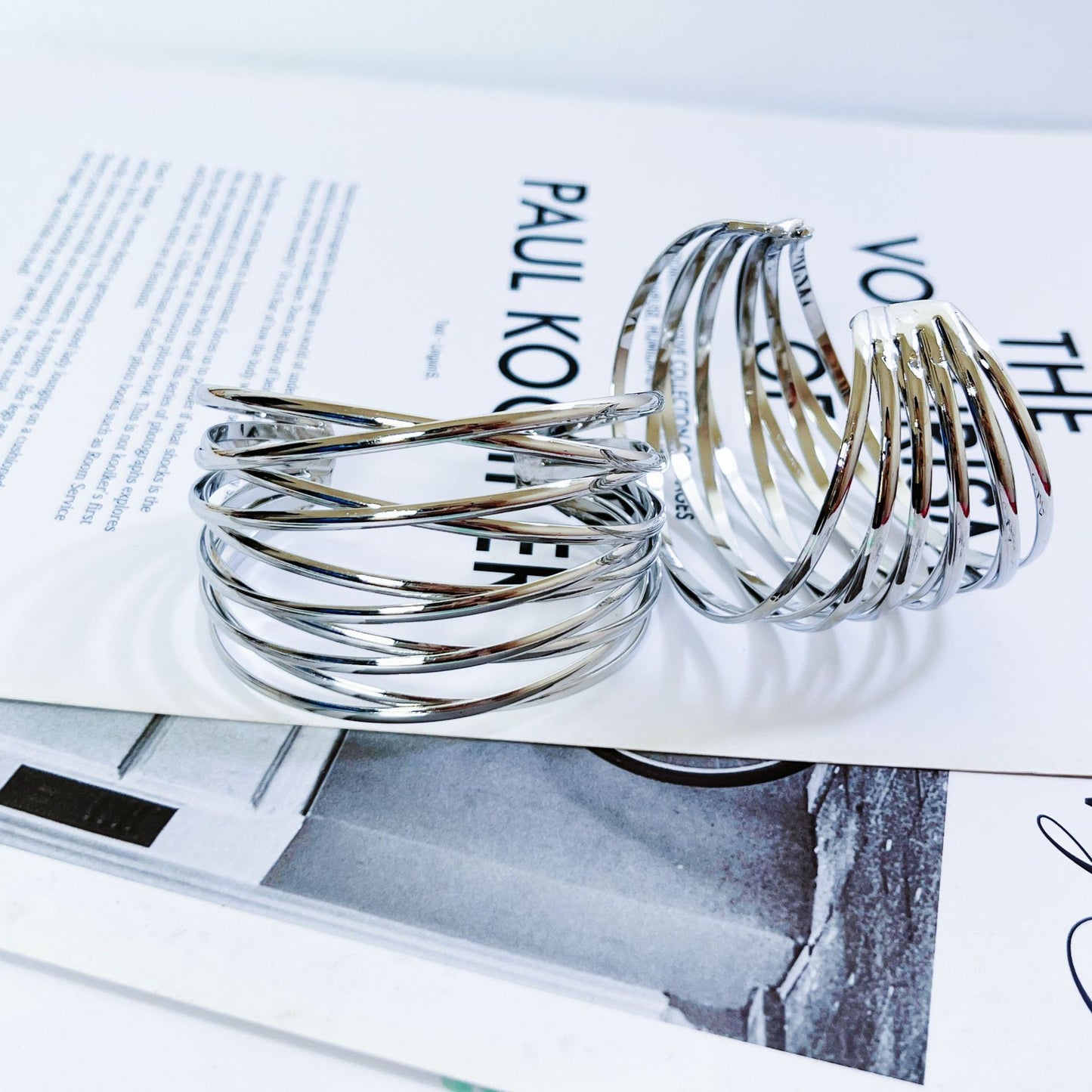 Simple Hollow Semicircle Opening Trend Geometric Bracelet