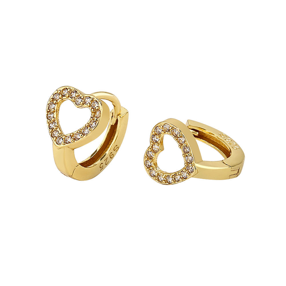 Women's Style Metal Heart Eardrop Design High-grade Rings