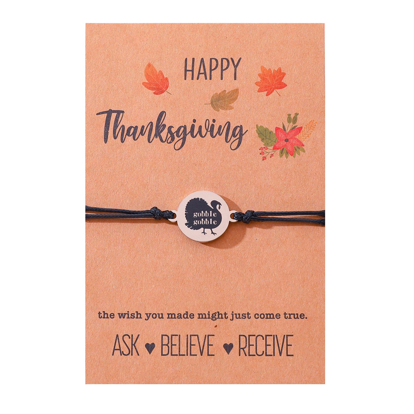 Holiday Blessing Creative Stainless Steel Laser Bracelets