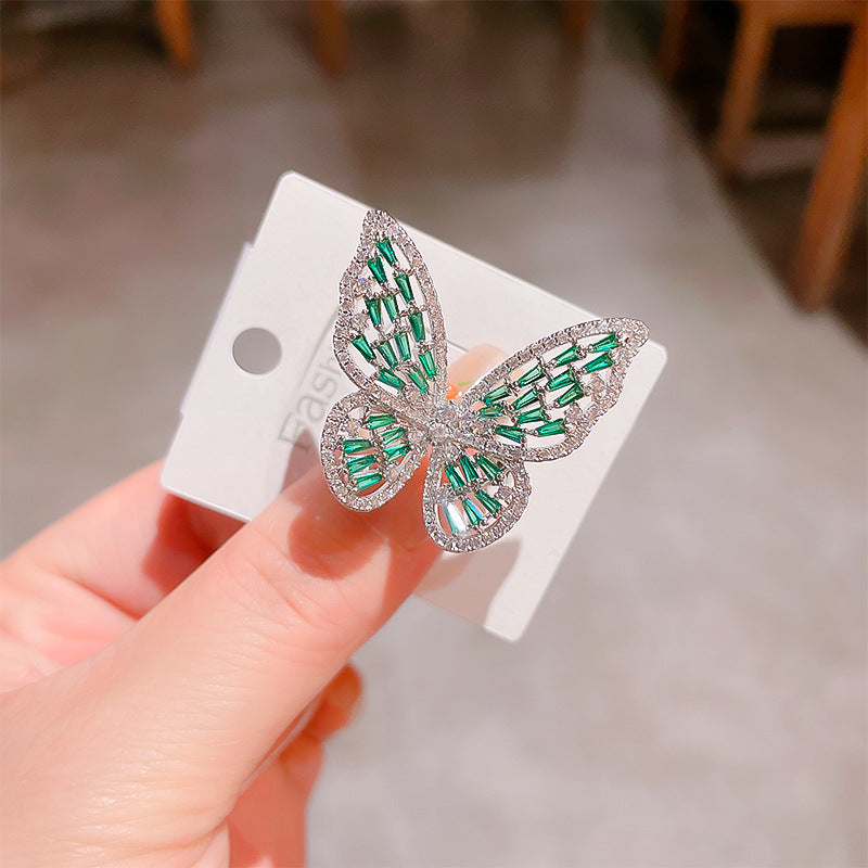 Luxury Super Fairy Zircon Butterfly Open Index Finger Rings