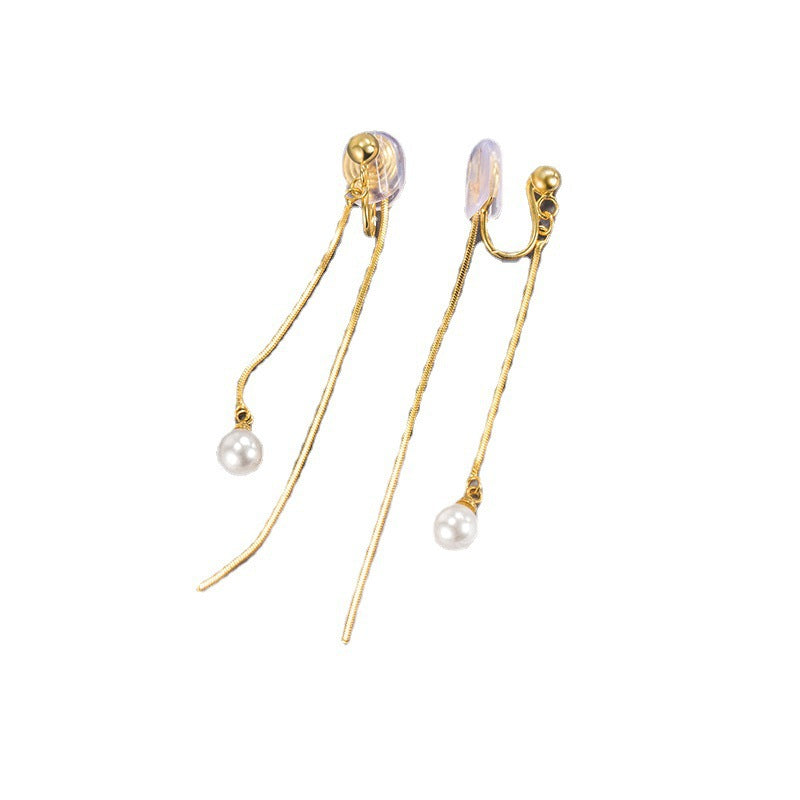 Pearl Niche Design Senior Mosquito Coil Painless Without Piercing Female Ear Clip
