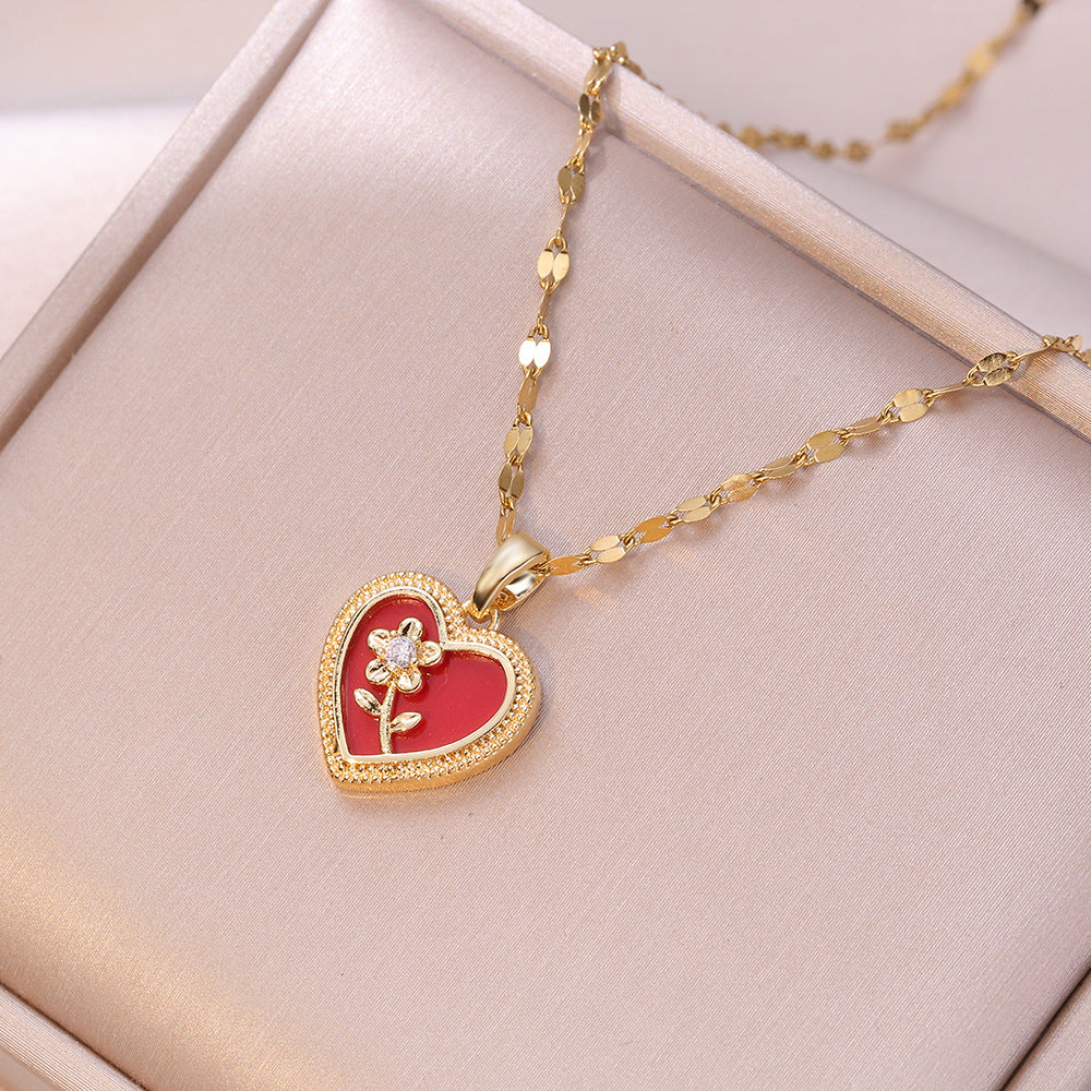 Women's Zircon Flower Special Interest Light Luxury Necklaces