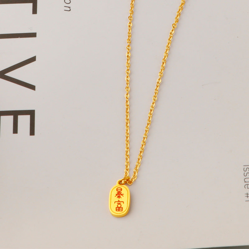 Color Retaining National Trendy Style Pendant Rich Necklaces