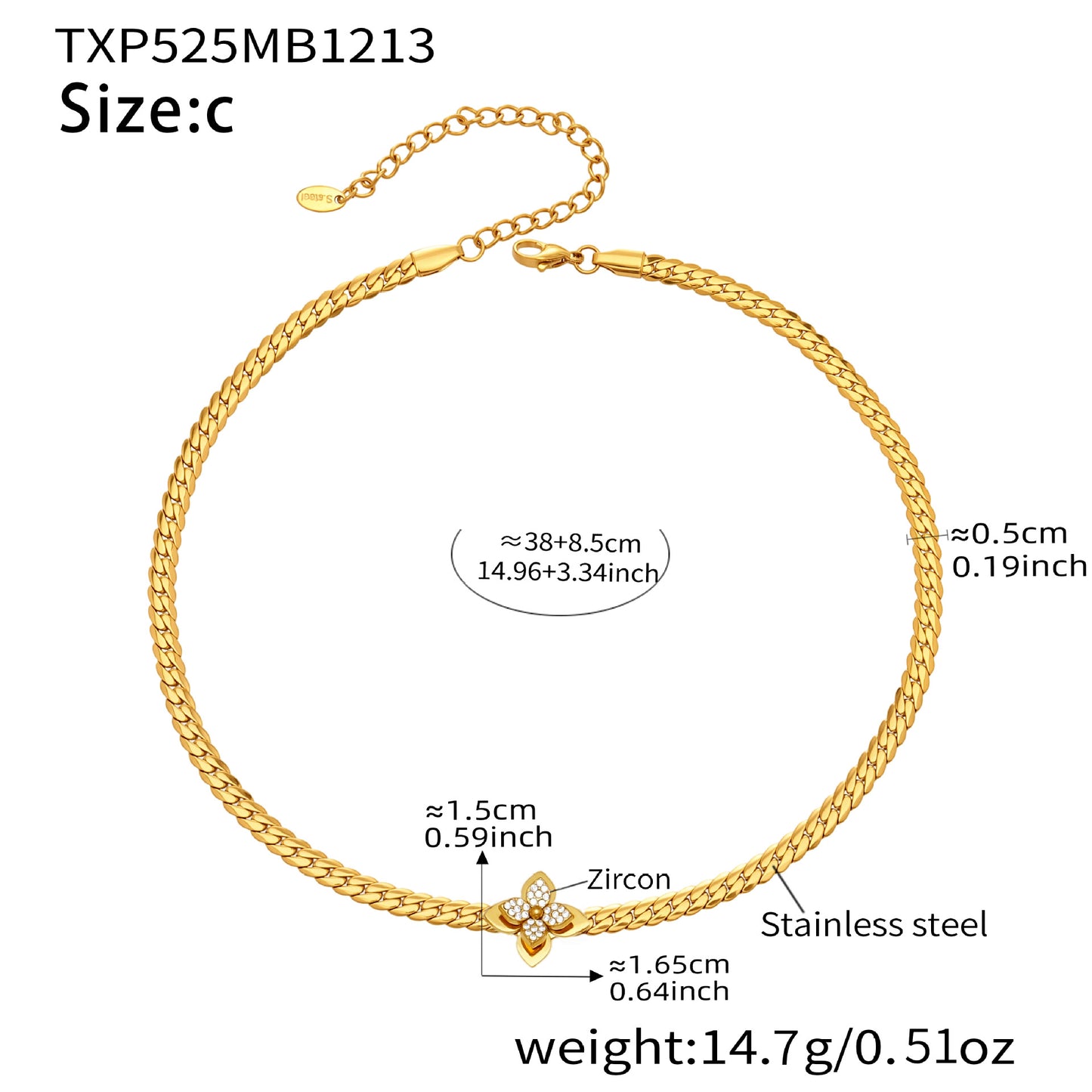 Three-dimensional Flower Micro Inlaid Zircon Twin Gold-plated Bracelets