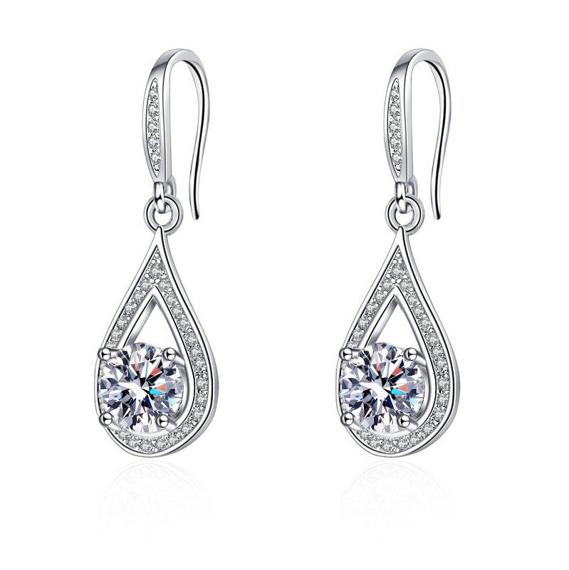Women's Gold Plated Ear Clip Trendy Drop-shaped Temperament Earrings