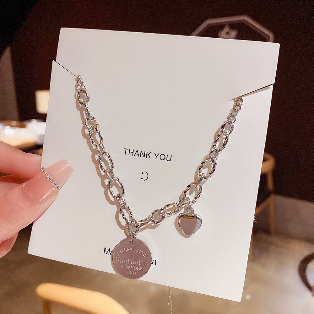 Colliers de coeur d'amour extravagants légers Hip Hop