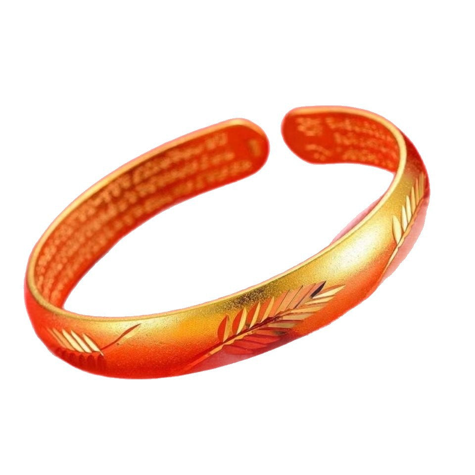 French Sand Golden Night Rich Heart Bracelet