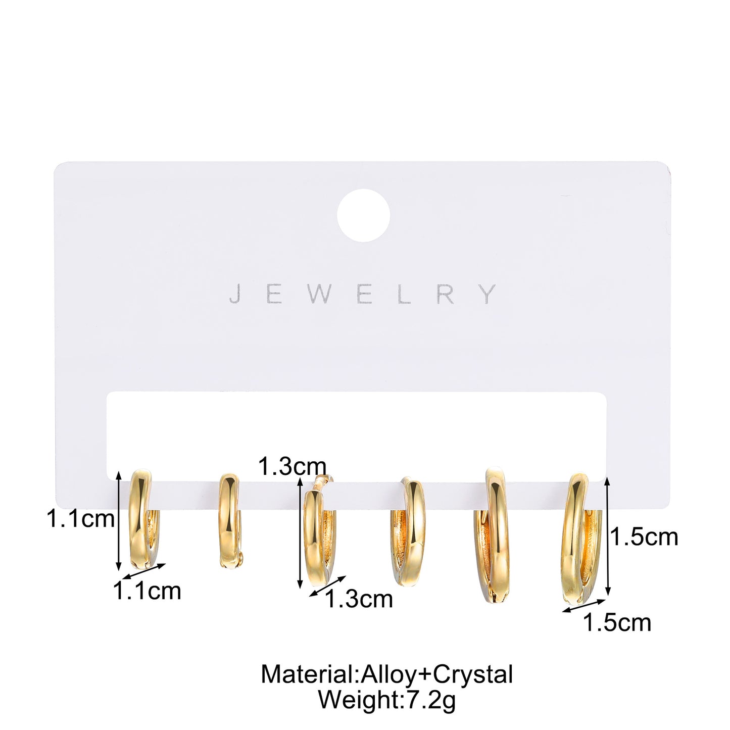 Creative Metal Element Type Ear Suit Earrings