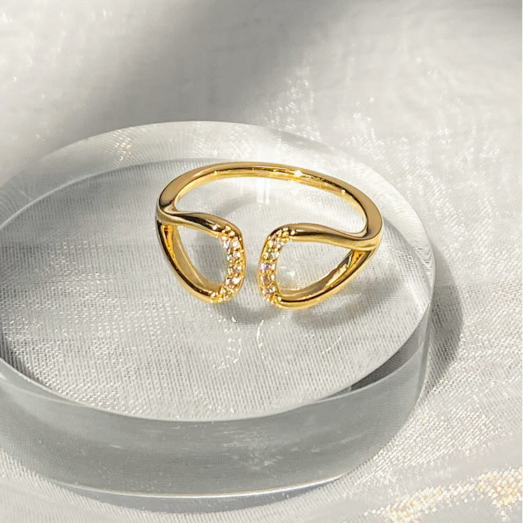 Aloofness Style Open Female Simple Personality Rings