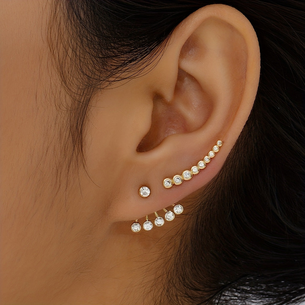 Simple Affordable Luxury Fashion Cold Style Twin Earrings
