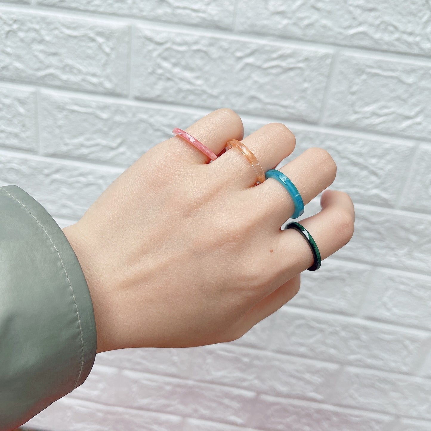 Acrylic Acetate Simple Fashion Young Personalized Rings