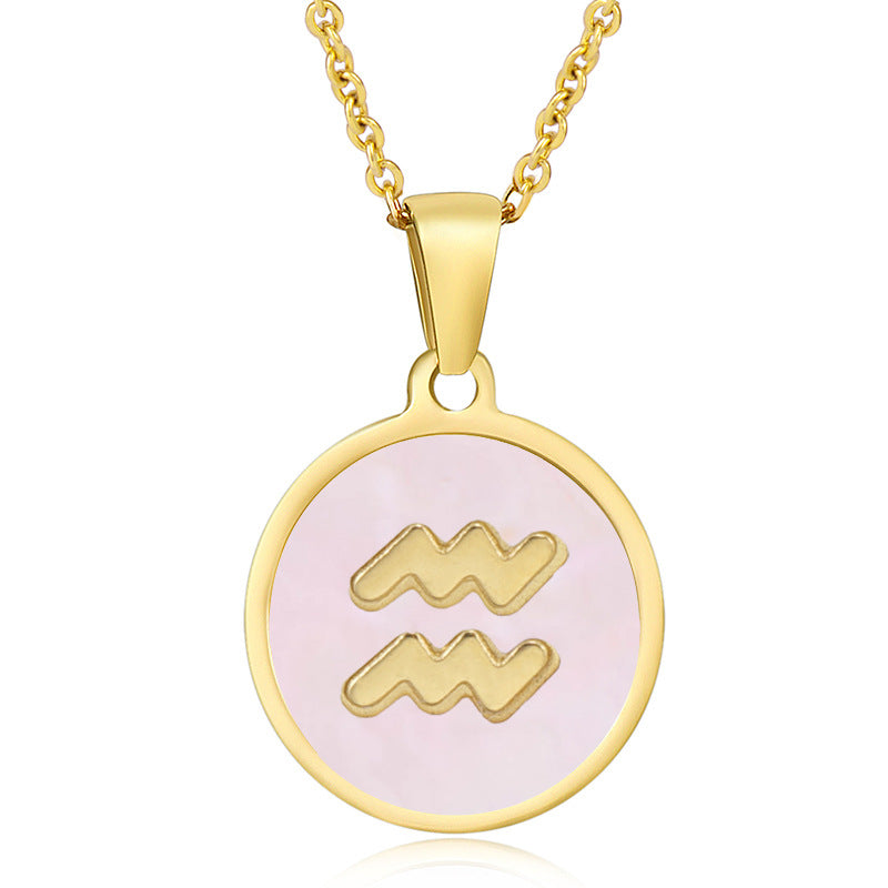 Shell Twee Constellations Stainless Constellation Pendant Necklaces