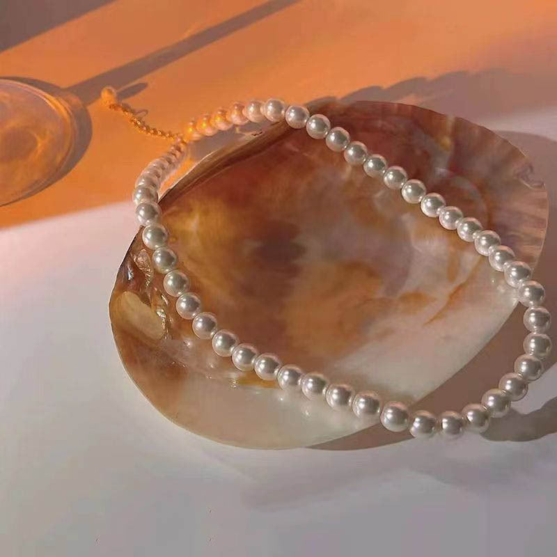 Colliers minoritaires de luxe légers en perles pour femmes