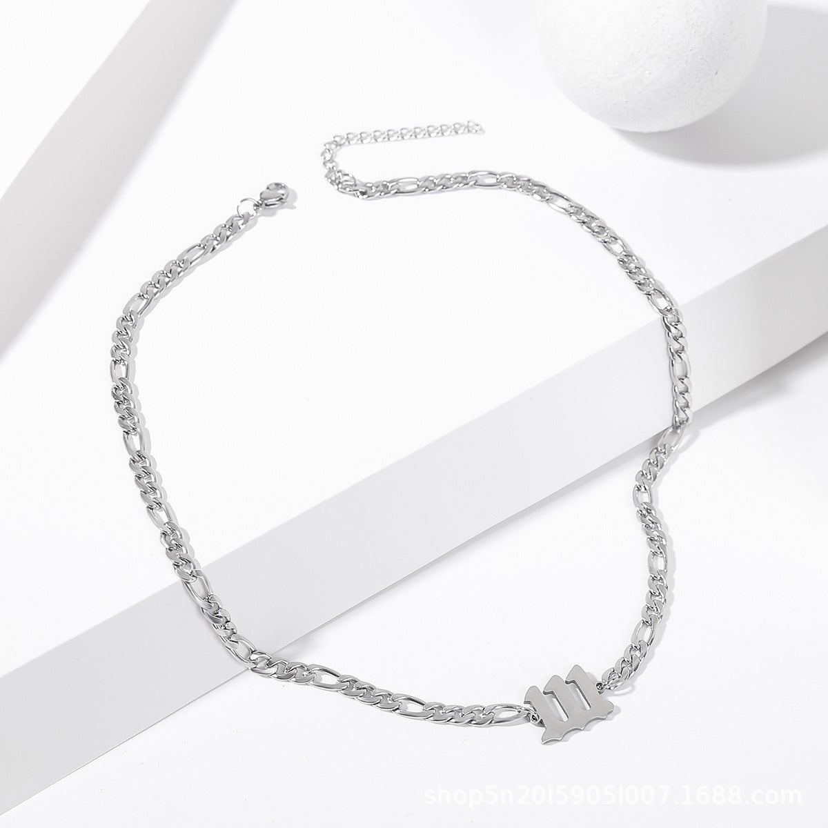 Women's Angel Digital Stainless Steel Titanium Pendant Necklaces