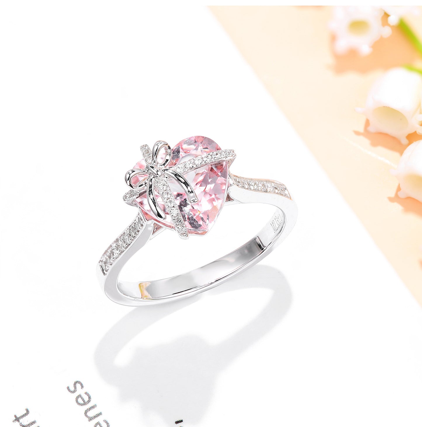 Technology Diamond Argyle Pink Heart-shaped Morgan Rings