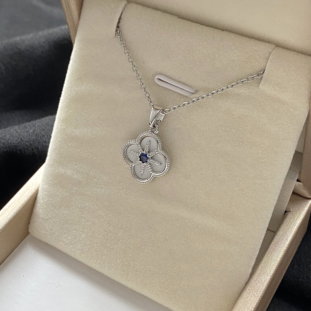Micro Inlaid Zircon Flower Short Style Versatile Necklaces