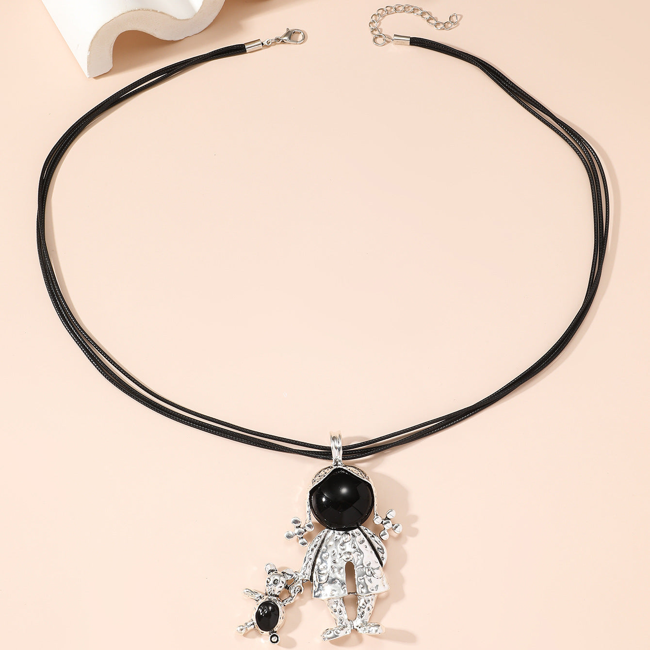 Femmes et hommes et mode rétro caractéristique arbre porte-bonheur Spaceman fleur pull chaîne colliers